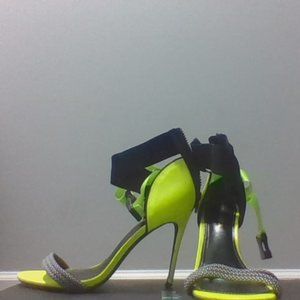 lime green high heels size 8.5